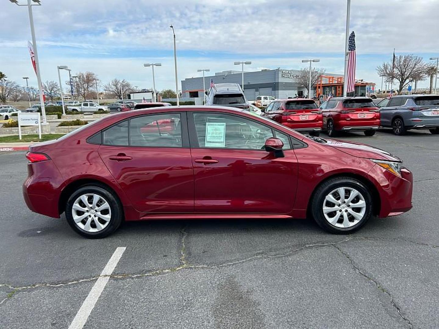2024 RED Toyota Corolla (5YFB4MDE5RP) with an 4-Cyl 2.0 Liter engine, Automatic CVT transmission, located at 412 Auto Vista Drive, Palmdale, CA, 93551, (661) 945-0620, 34.592636, -118.136681 - Photo#4