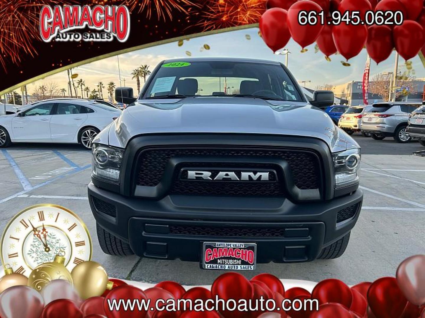 2024 SILVER Ram 1500 Classic 2WD (1C6RR6LG1RS) with an 6-Cyl 3.6 Liter engine, Automatic 8-Spd transmission, located at 412 Auto Vista Drive, Palmdale, CA, 93551, (661) 945-0620, 34.592636, -118.136681- Photo#1