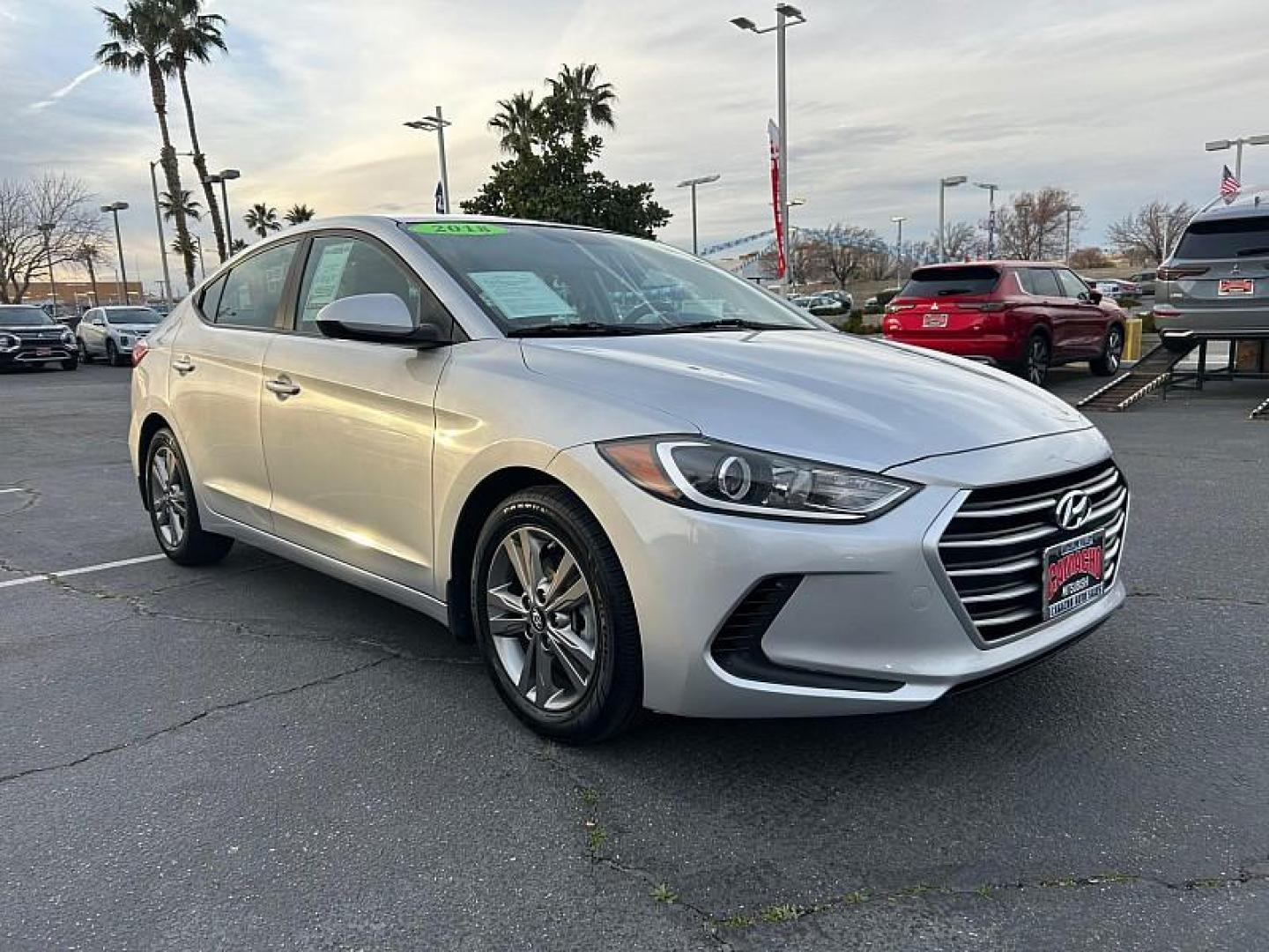 2018 SILVER Hyundai Elantra (KMHD84LF6JU) with an 4-Cyl 2.0 Liter engine, Auto 6-Spd Shiftronic transmission, located at 412 Auto Vista Drive, Palmdale, CA, 93551, (661) 945-0620, 34.592636, -118.136681 - Photo#0