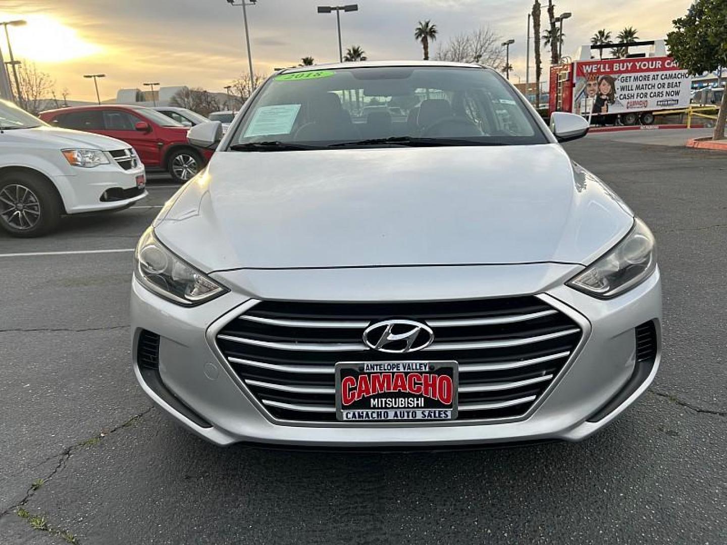 2018 SILVER Hyundai Elantra (KMHD84LF6JU) with an 4-Cyl 2.0 Liter engine, Auto 6-Spd Shiftronic transmission, located at 412 Auto Vista Drive, Palmdale, CA, 93551, (661) 945-0620, 34.592636, -118.136681 - Photo#1