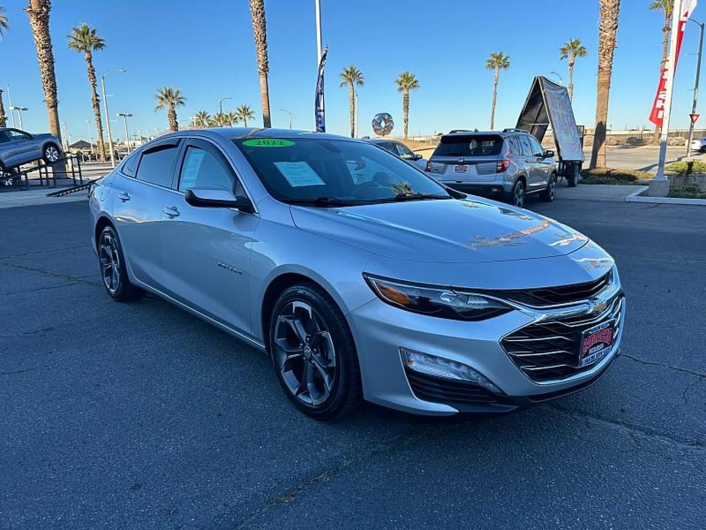 2022 silver Chevrolet Malibu (1G1ZD5ST3NF) with an 4-Cyl Turbo 1.5 Liter engine, Automatic CVT transmission, located at 412 Auto Vista Drive, Palmdale, CA, 93551, (661) 945-0620, 34.592636, -118.136681 - Photo#0