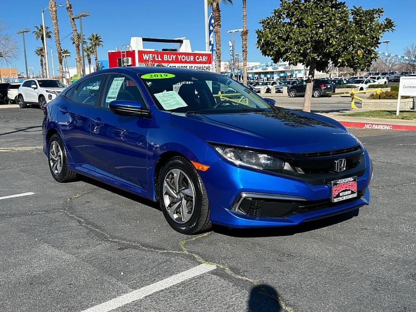 2019 BLUE Honda Civic Sedan (2HGFC2F64KH) with an 4-Cyl 2 Liter engine, Automatic CVT transmission, located at 412 Auto Vista Drive, Palmdale, CA, 93551, (661) 945-0620, 34.592636, -118.136681 - Photo#0