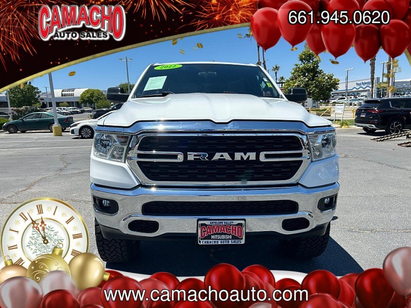 2022 WHITE Ram 1500 2WD (1C6RREFG8NN) with an 6-Cyl 3.6 Liter engine, Automatic 8-Spd transmission, located at 412 Auto Vista Drive, Palmdale, CA, 93551, (661) 945-0620, 34.592636, -118.136681 - Photo#1