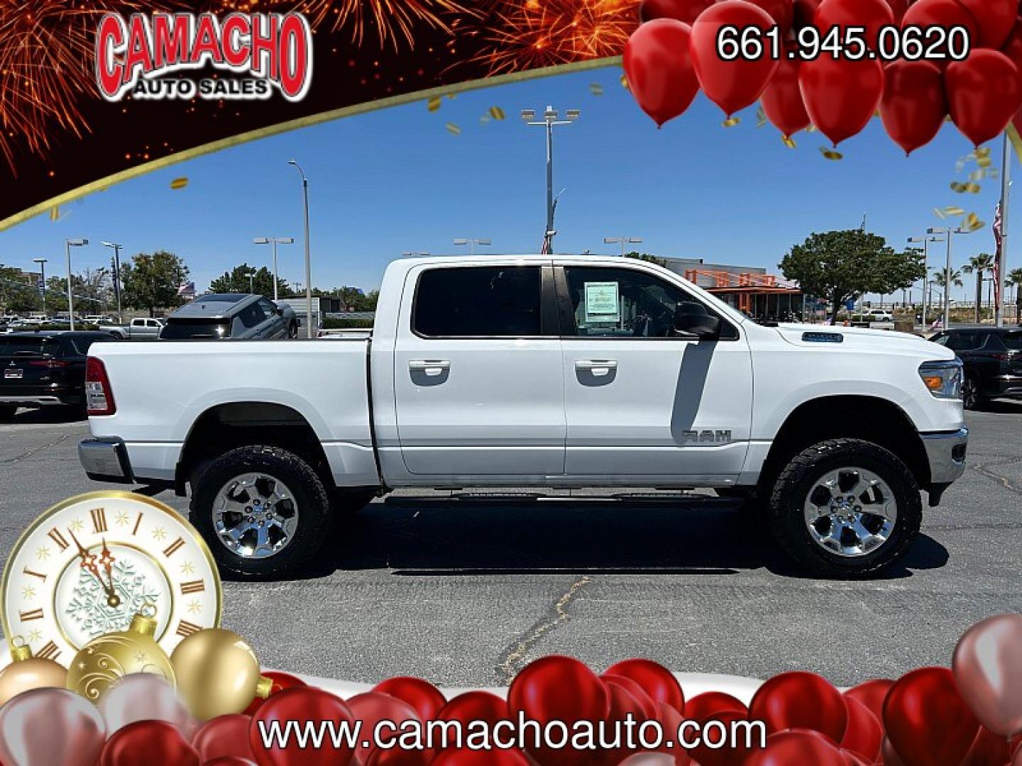 2022 WHITE Ram 1500 2WD (1C6RREFG8NN) with an 6-Cyl 3.6 Liter engine, Automatic 8-Spd transmission, located at 412 Auto Vista Drive, Palmdale, CA, 93551, (661) 945-0620, 34.592636, -118.136681 - Photo#3