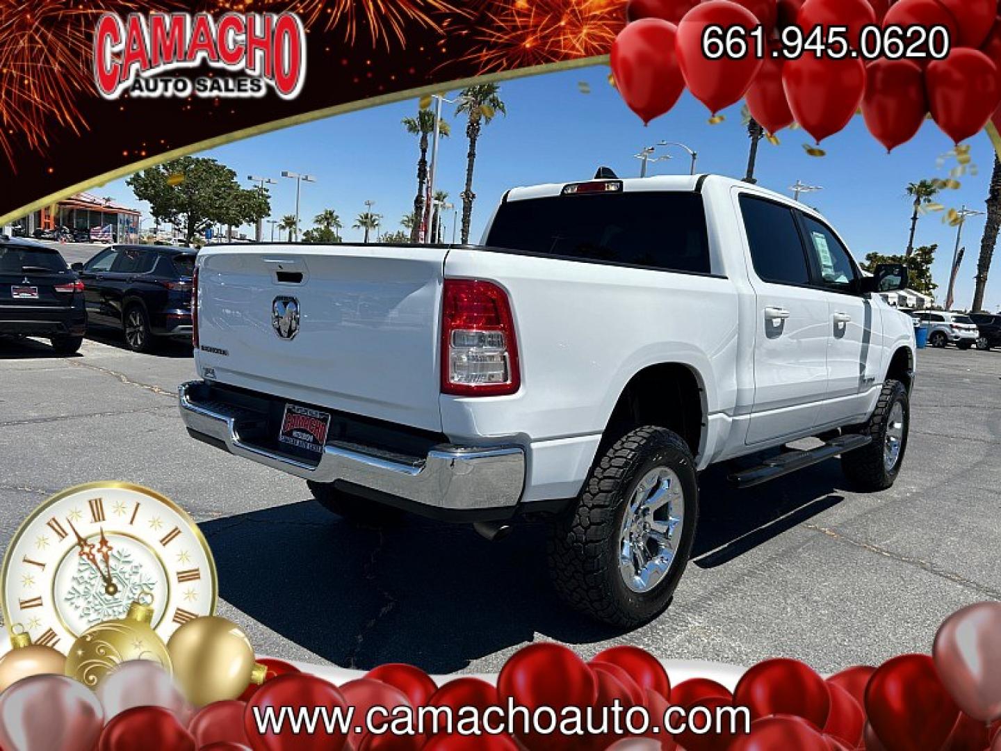 2022 WHITE Ram 1500 2WD (1C6RREFG8NN) with an 6-Cyl 3.6 Liter engine, Automatic 8-Spd transmission, located at 412 Auto Vista Drive, Palmdale, CA, 93551, (661) 945-0620, 34.592636, -118.136681 - Photo#4
