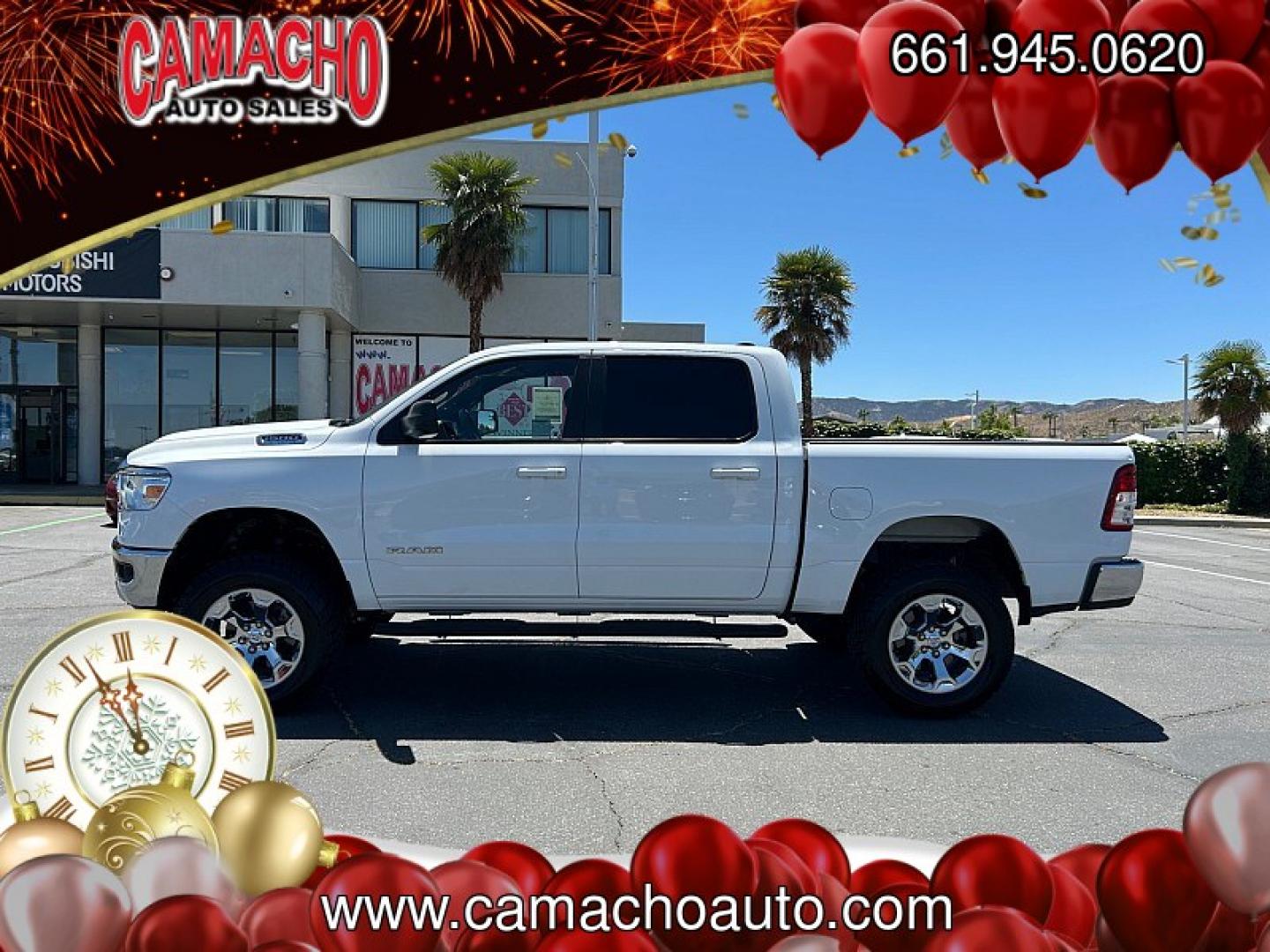 2022 WHITE Ram 1500 2WD (1C6RREFG8NN) with an 6-Cyl 3.6 Liter engine, Automatic 8-Spd transmission, located at 412 Auto Vista Drive, Palmdale, CA, 93551, (661) 945-0620, 34.592636, -118.136681 - Photo#7
