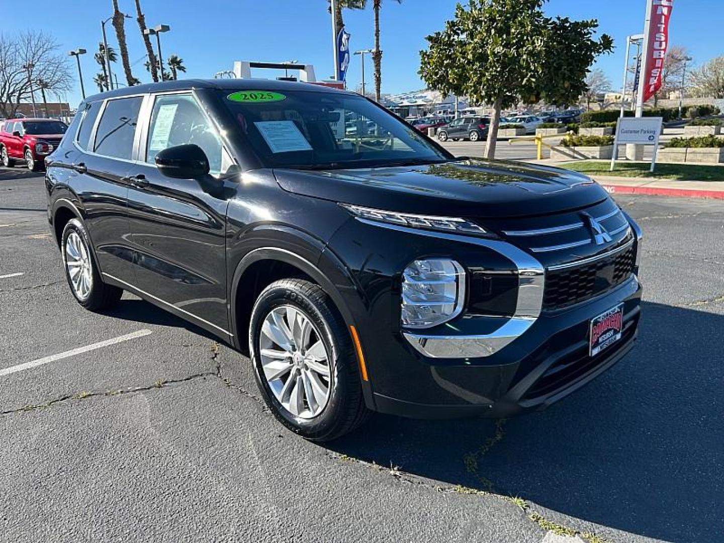 2025 BLACK Mitsubishi Outlander (JA4J4UA84SZ) with an 4-Cyl 2.5 Liter engine, Automatic CVT transmission, located at 412 Auto Vista Drive, Palmdale, CA, 93551, (661) 945-0620, 34.592636, -118.136681 - Photo#0