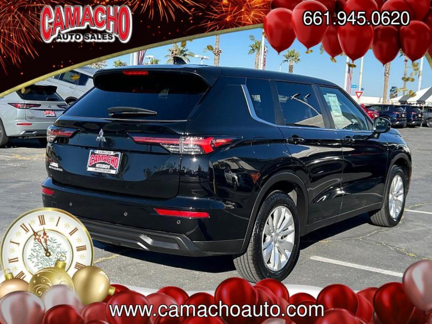 2025 BLACK Mitsubishi Outlander (JA4J4UA84SZ) with an 4-Cyl 2.5 Liter engine, Automatic CVT transmission, located at 412 Auto Vista Drive, Palmdale, CA, 93551, (661) 945-0620, 34.592636, -118.136681 - Photo#2