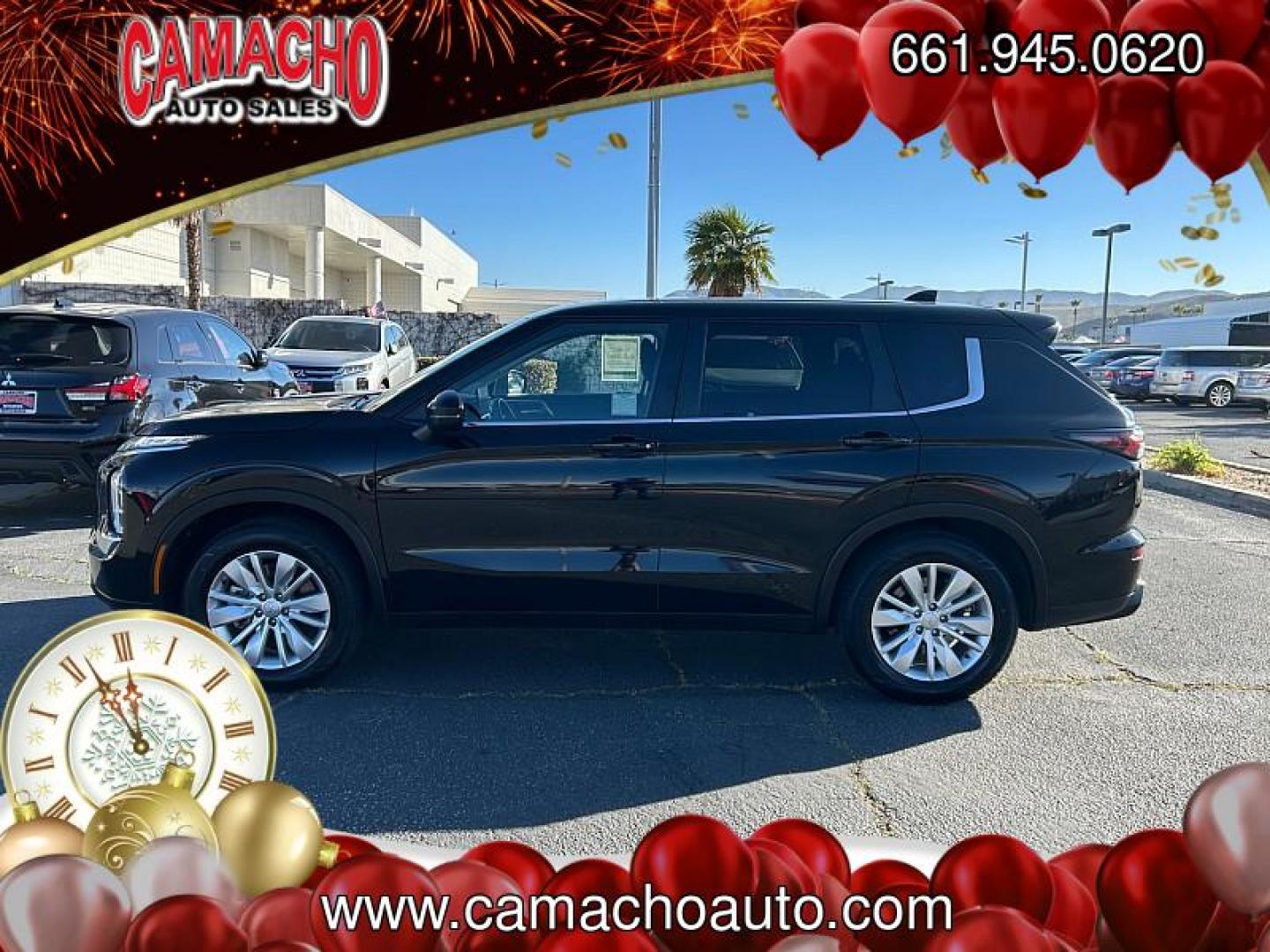 2025 BLACK Mitsubishi Outlander (JA4J4UA84SZ) with an 4-Cyl 2.5 Liter engine, Automatic CVT transmission, located at 412 Auto Vista Drive, Palmdale, CA, 93551, (661) 945-0620, 34.592636, -118.136681 - Photo#5