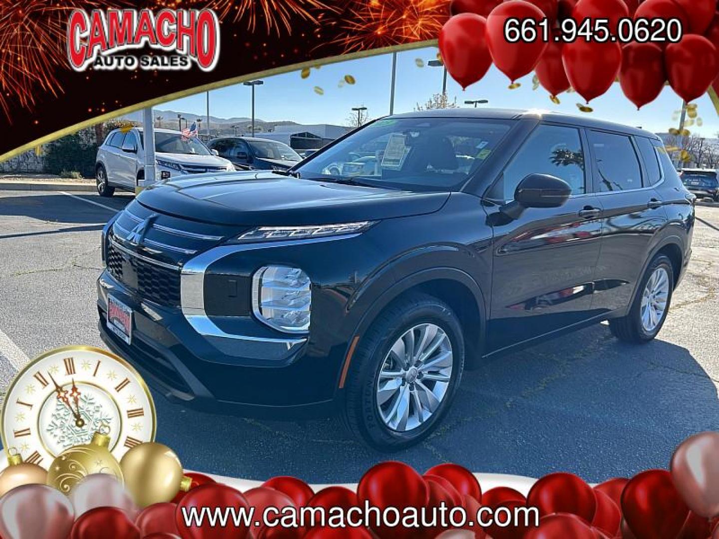2025 BLACK Mitsubishi Outlander (JA4J4UA84SZ) with an 4-Cyl 2.5 Liter engine, Automatic CVT transmission, located at 412 Auto Vista Drive, Palmdale, CA, 93551, (661) 945-0620, 34.592636, -118.136681 - Photo#6