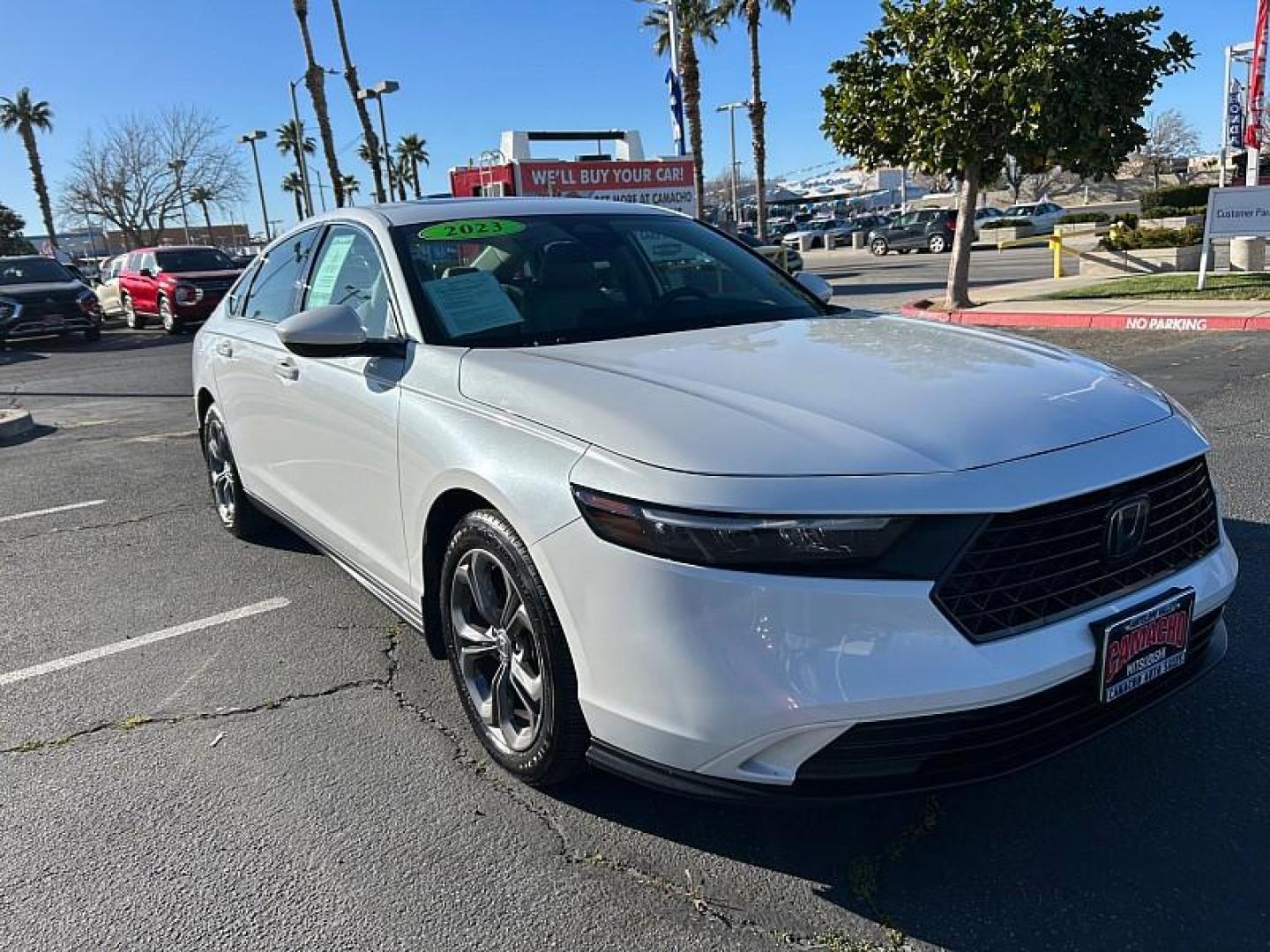 2023 WHITE Honda Accord Sedan (1HGCY1F32PA) with an 4-Cyl Turbo 1.5 Liter engine, Automatic CVT transmission, located at 412 Auto Vista Drive, Palmdale, CA, 93551, (661) 945-0620, 34.592636, -118.136681 - Photo#0