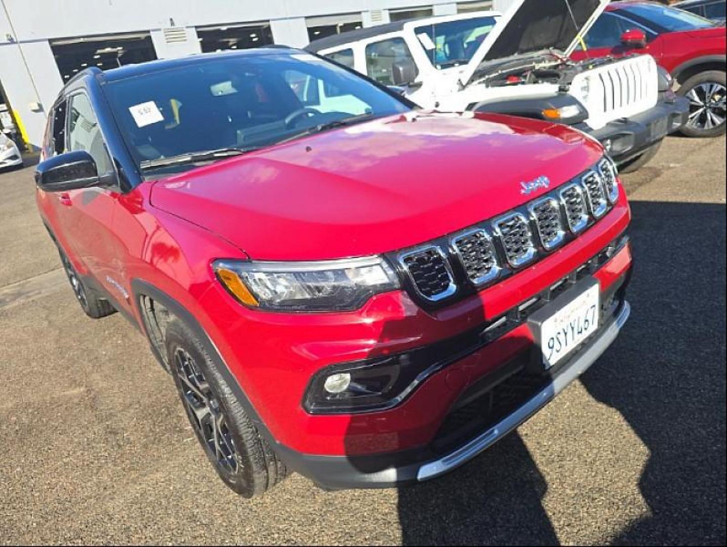 2025 RED Jeep Compass (3C4NJDCN1ST) with an 4-Cyl Turbo 2.0 Liter engine, Automatic 8-Spd transmission, located at 412 Auto Vista Drive, Palmdale, CA, 93551, (661) 945-0620, 34.592636, -118.136681 - Photo#1
