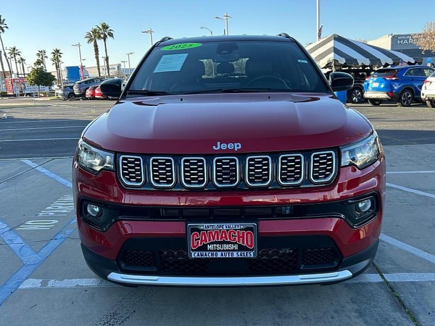 2025 RED Jeep Compass (3C4NJDCN1ST) with an 4-Cyl Turbo 2.0 Liter engine, Automatic 8-Spd transmission, located at 412 Auto Vista Drive, Palmdale, CA, 93551, (661) 945-0620, 34.592636, -118.136681 - Photo#4