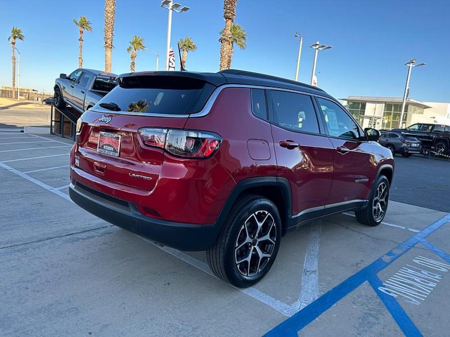 2025 RED Jeep Compass (3C4NJDCN1ST) with an 4-Cyl Turbo 2.0 Liter engine, Automatic 8-Spd transmission, located at 412 Auto Vista Drive, Palmdale, CA, 93551, (661) 945-0620, 34.592636, -118.136681 - Photo#6