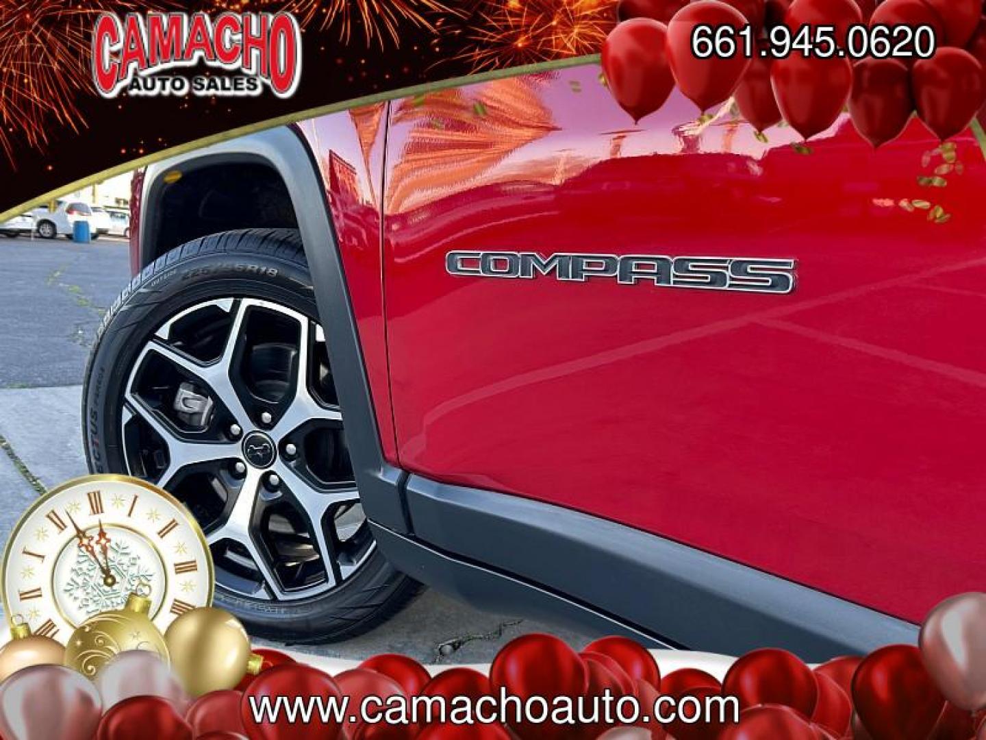 2025 RED Jeep Compass (3C4NJDCN1ST) with an 4-Cyl Turbo 2.0 Liter engine, Automatic 8-Spd transmission, located at 412 Auto Vista Drive, Palmdale, CA, 93551, (661) 945-0620, 34.592636, -118.136681 - Photo#8