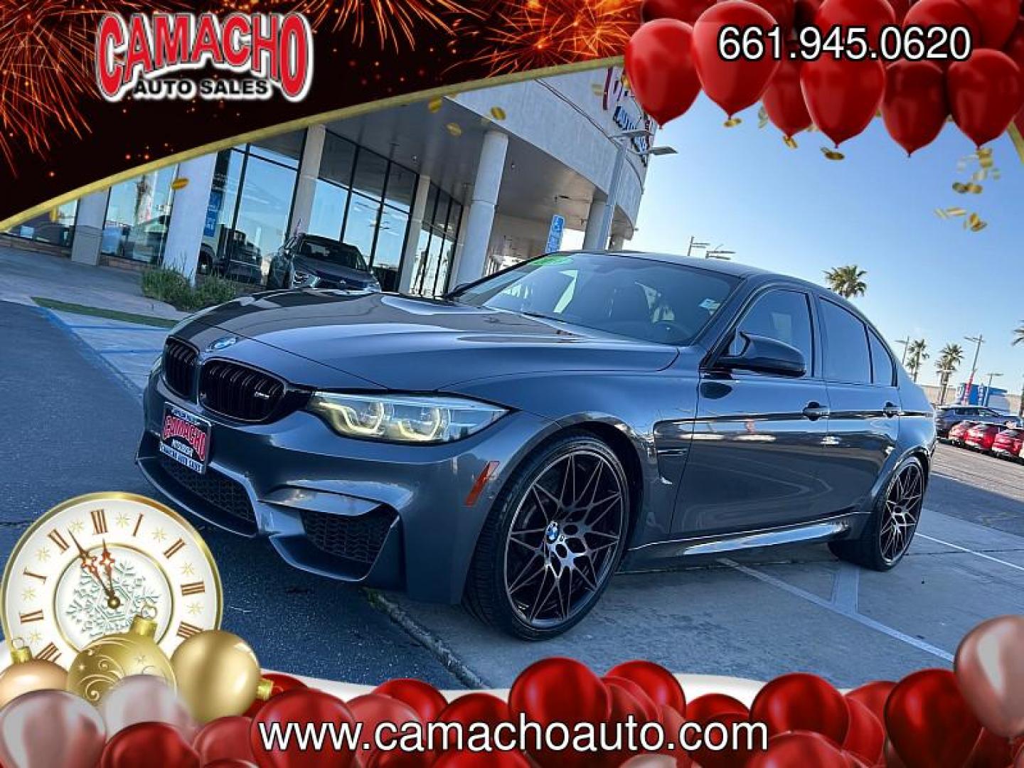 2018 GRAY BMW M3 (WBS8M9C50J5) with an 6-Cyl Twin Turbo 3.0 Liter engine, located at 412 Auto Vista Drive, Palmdale, CA, 93551, (661) 945-0620, 34.592636, -118.136681 - Photo#2