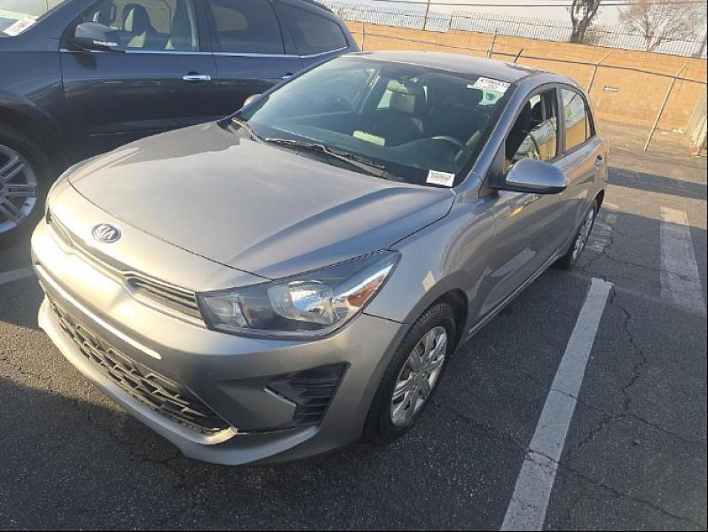 2021 GRAY Kia Rio 5-Door (3KPA25AD1ME) with an 4-Cyl 1.6 Liter engine, Automatic IVT transmission, located at 412 Auto Vista Drive, Palmdale, CA, 93551, (661) 945-0620, 34.592636, -118.136681 - Photo#0