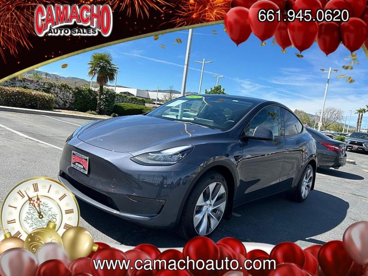 2023 GRAY Tesla Model Y (7SAYGDEE0PA) with an Dual AC Electric Motors engine, Single-Speed Fixed Gear transmission, located at 412 Auto Vista Drive, Palmdale, CA, 93551, (661) 945-0620, 34.592636, -118.136681- Photo#6