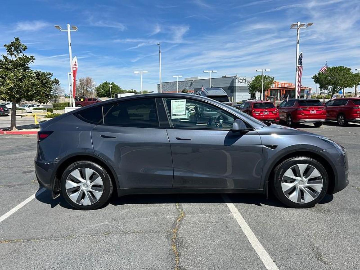 2023 GRAY Tesla Model Y (7SAYGDEE0PA) with an Dual AC Electric Motors engine, Single-Speed Fixed Gear transmission, located at 412 Auto Vista Drive, Palmdale, CA, 93551, (661) 945-0620, 34.592636, -118.136681 - Photo#7