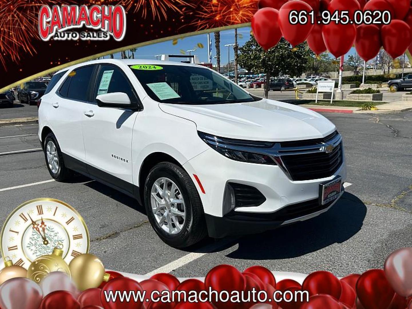 2024 WHITE Chevrolet Equinox (3GNAXKEG0RL) with an 4-Cyl Turbo 1.5 Liter engine, Automatic 6-Spd w/Overdrive transmission, located at 412 Auto Vista Drive, Palmdale, CA, 93551, (661) 945-0620, 34.592636, -118.136681 - Photo#0
