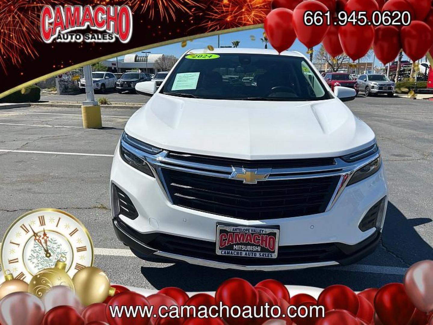 2024 WHITE Chevrolet Equinox (3GNAXKEG0RL) with an 4-Cyl Turbo 1.5 Liter engine, Automatic 6-Spd w/Overdrive transmission, located at 412 Auto Vista Drive, Palmdale, CA, 93551, (661) 945-0620, 34.592636, -118.136681 - Photo#1