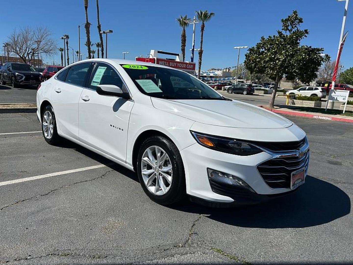 2024 white Chevrolet Malibu (1G1ZD5ST0RF) with an 4-Cyl Turbo 1.5 Liter engine, Automatic CVT transmission, located at 412 Auto Vista Drive, Palmdale, CA, 93551, (661) 945-0620, 34.592636, -118.136681 - Photo#0