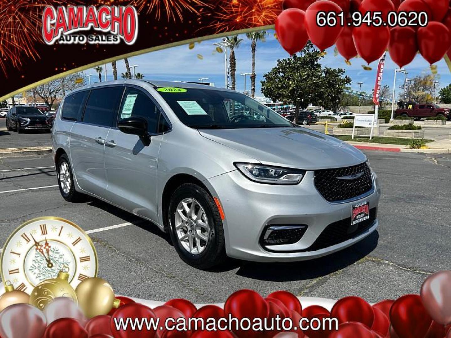2024 SILVER Chrysler Pacifica (2C4RC1BG2RR) with an V6 3.6 Liter engine, Automatic 9-Spd transmission, located at 412 Auto Vista Drive, Palmdale, CA, 93551, (661) 945-0620, 34.592636, -118.136681 - Photo#0