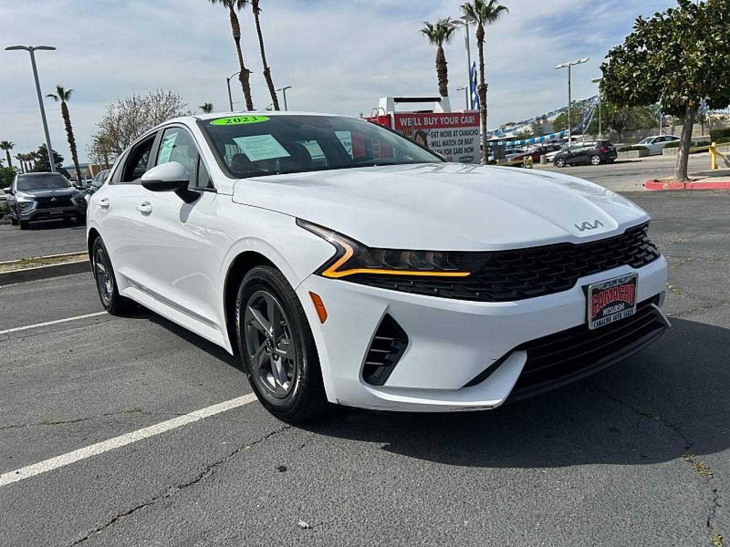 2023 WHITE Kia K5 (5XXG14J26PG) with an 4-Cyl Turbo 1.6 Liter engine, Automatic 8-Spd transmission, located at 412 Auto Vista Drive, Palmdale, CA, 93551, (661) 945-0620, 34.592636, -118.136681 - Photo#0