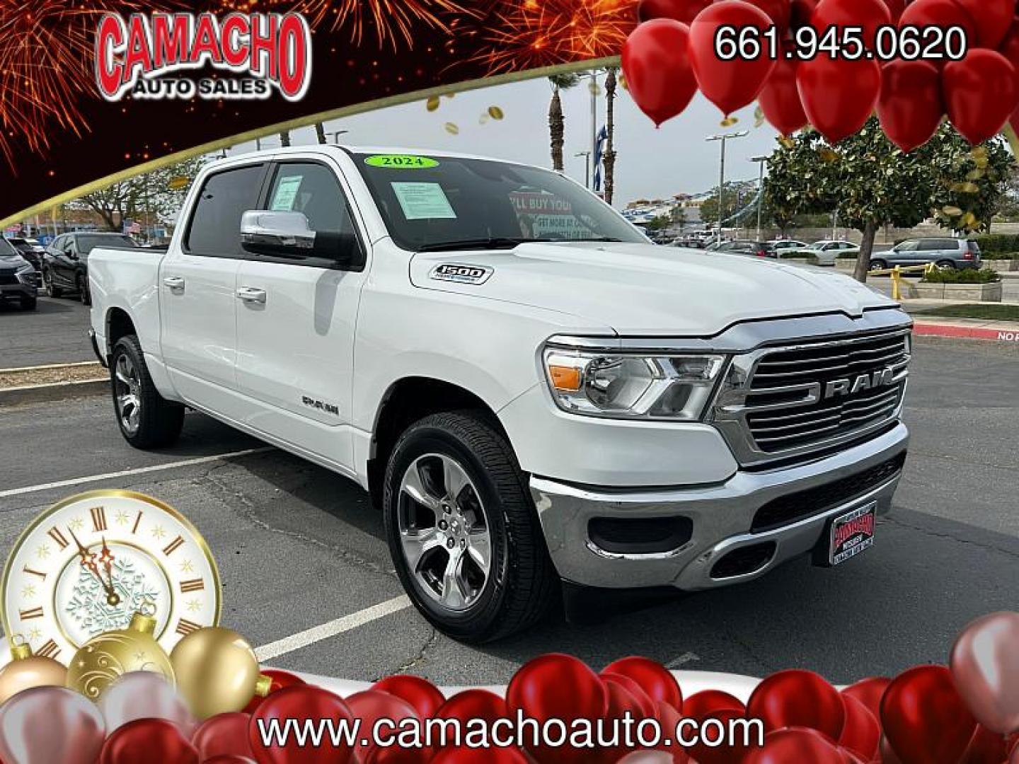 2024 WHITE Ram 1500 2WD (1C6RREJT7RN) with an 8-Cyl 5.7 Liter engine, Automatic 8-Spd transmission, located at 412 Auto Vista Drive, Palmdale, CA, 93551, (661) 945-0620, 34.592636, -118.136681 - Photo#0