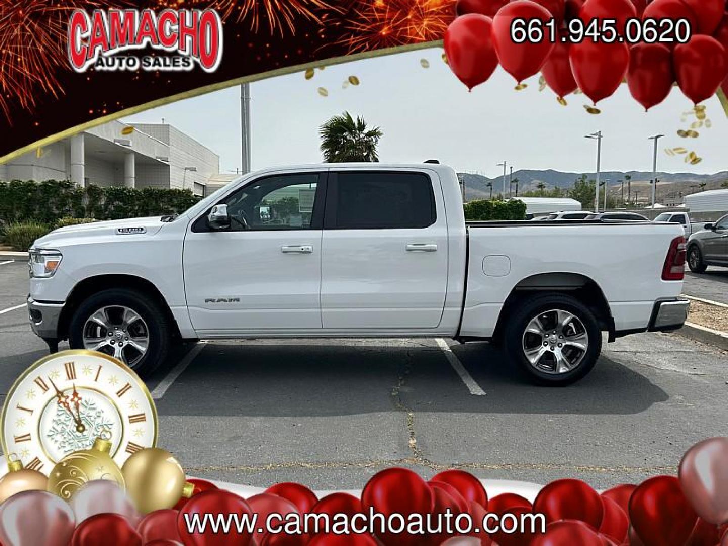 2024 WHITE Ram 1500 2WD (1C6RREJT7RN) with an 8-Cyl 5.7 Liter engine, Automatic 8-Spd transmission, located at 412 Auto Vista Drive, Palmdale, CA, 93551, (661) 945-0620, 34.592636, -118.136681 - Photo#3