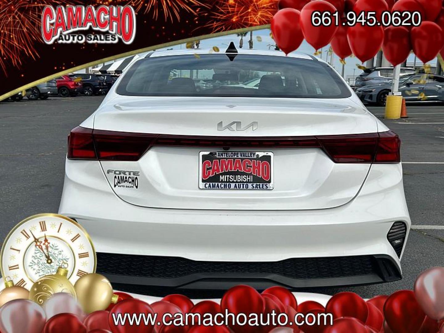 2024 WHITE Kia Forte (3KPF24AD9RE) with an 4-Cyl 2.0 Liter engine, Automatic IVT transmission, located at 412 Auto Vista Drive, Palmdale, CA, 93551, (661) 945-0620, 34.592636, -118.136681 - Photo#2