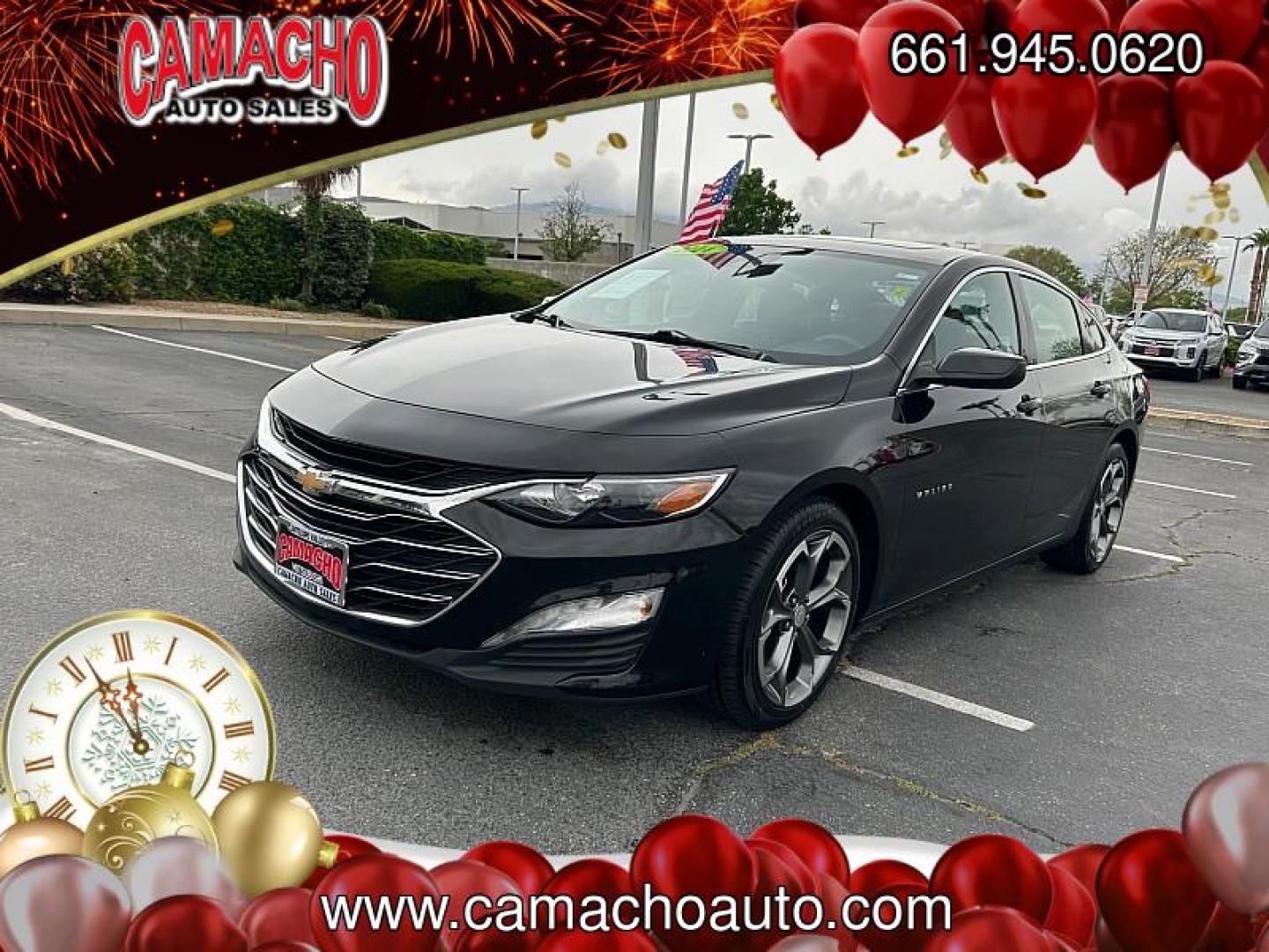 2024 BLACK Chevrolet Malibu (1G1ZD5ST7RF) with an 4-Cyl Turbo 1.5 Liter engine, Automatic CVT transmission, located at 412 Auto Vista Drive, Palmdale, CA, 93551, (661) 945-0620, 34.592636, -118.136681 - Photo#3