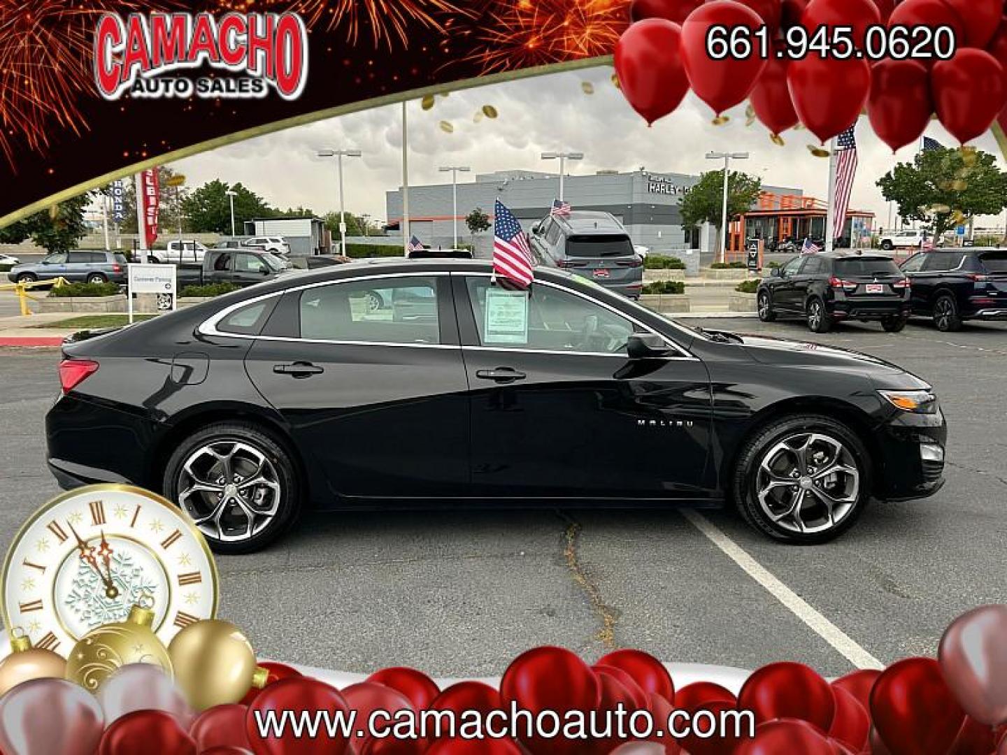 2024 BLACK Chevrolet Malibu (1G1ZD5ST7RF) with an 4-Cyl Turbo 1.5 Liter engine, Automatic CVT transmission, located at 412 Auto Vista Drive, Palmdale, CA, 93551, (661) 945-0620, 34.592636, -118.136681 - Photo#5
