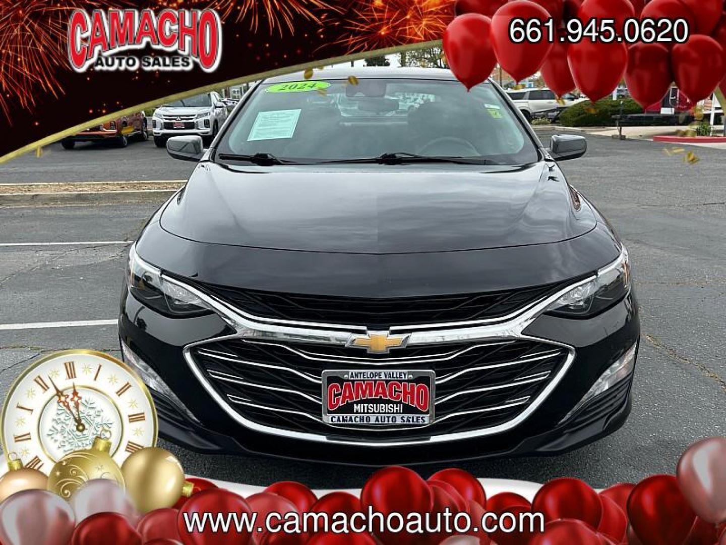 2024 BLACK Chevrolet Malibu (1G1ZD5ST4RF) with an 4-Cyl Turbo 1.5 Liter engine, Automatic CVT transmission, located at 412 Auto Vista Drive, Palmdale, CA, 93551, (661) 945-0620, 34.592636, -118.136681 - Photo#2