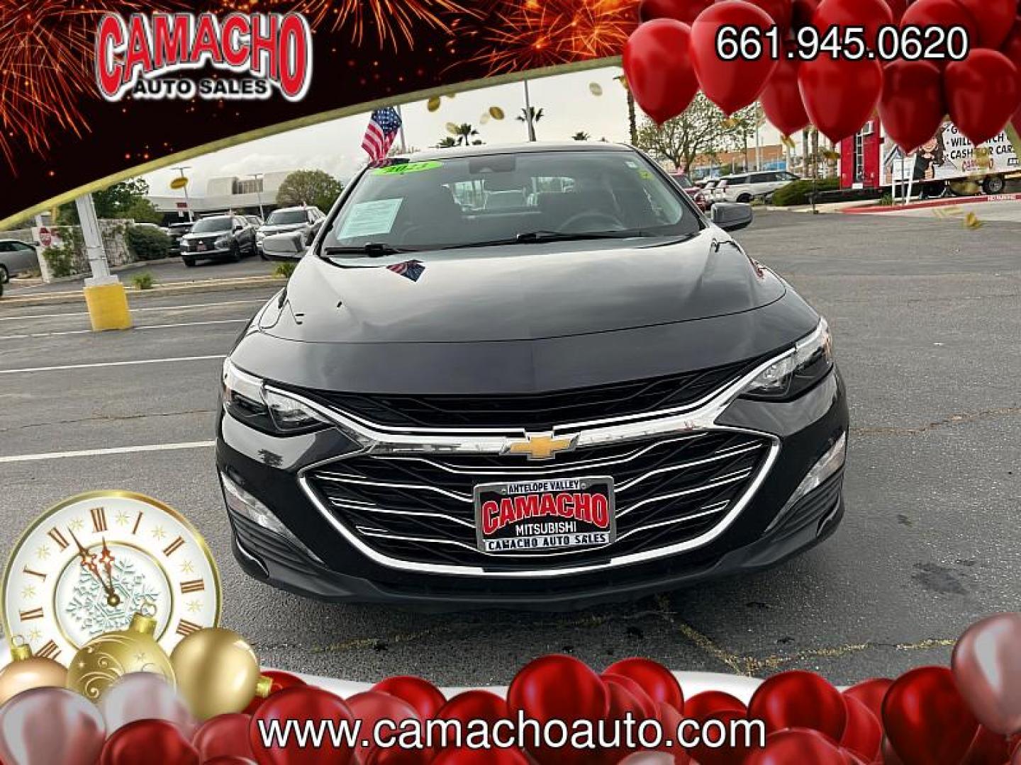 2023 DK GRAY Chevrolet Malibu (1G1ZD5ST5PF) with an 4-Cyl Turbo 1.5 Liter engine, Automatic CVT transmission, located at 412 Auto Vista Drive, Palmdale, CA, 93551, (661) 945-0620, 34.592636, -118.136681 - Photo#1