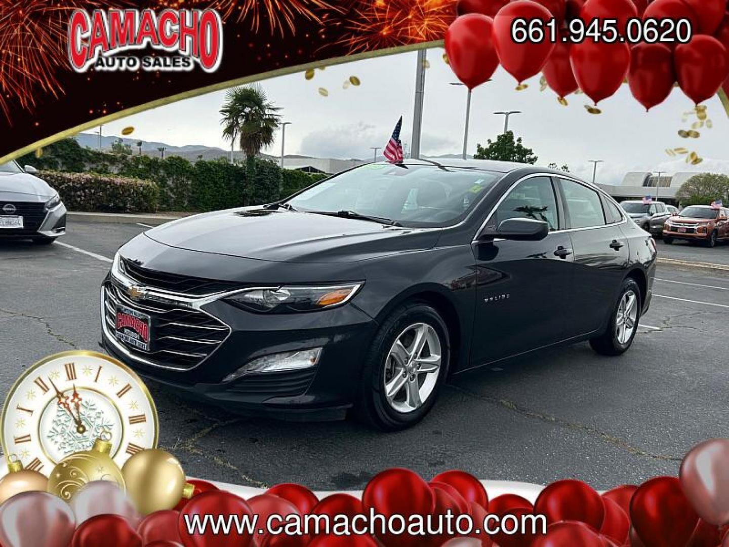 2023 DK GRAY Chevrolet Malibu (1G1ZD5ST5PF) with an 4-Cyl Turbo 1.5 Liter engine, Automatic CVT transmission, located at 412 Auto Vista Drive, Palmdale, CA, 93551, (661) 945-0620, 34.592636, -118.136681 - Photo#2