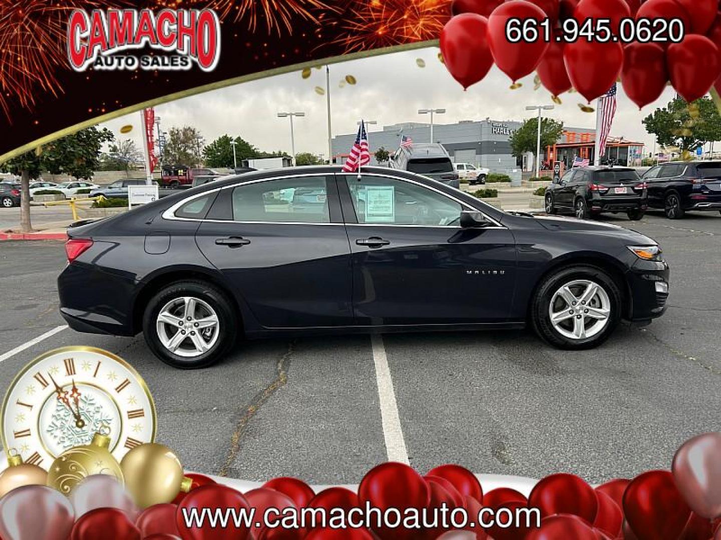 2023 DK GRAY Chevrolet Malibu (1G1ZD5ST5PF) with an 4-Cyl Turbo 1.5 Liter engine, Automatic CVT transmission, located at 412 Auto Vista Drive, Palmdale, CA, 93551, (661) 945-0620, 34.592636, -118.136681 - Photo#3