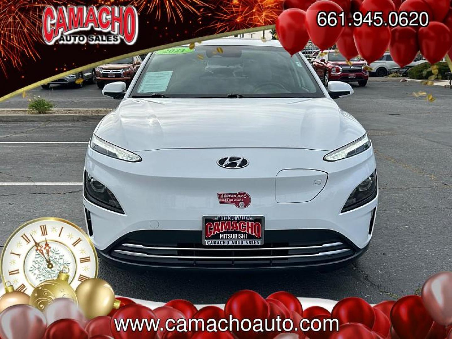 2023 WHITE Hyundai Kona Electric (KM8K33AGXPU) with an Electric Motor engine, Single-Speed Reduction Gear transmission, located at 412 Auto Vista Drive, Palmdale, CA, 93551, (661) 945-0620, 34.592636, -118.136681 - Photo#2