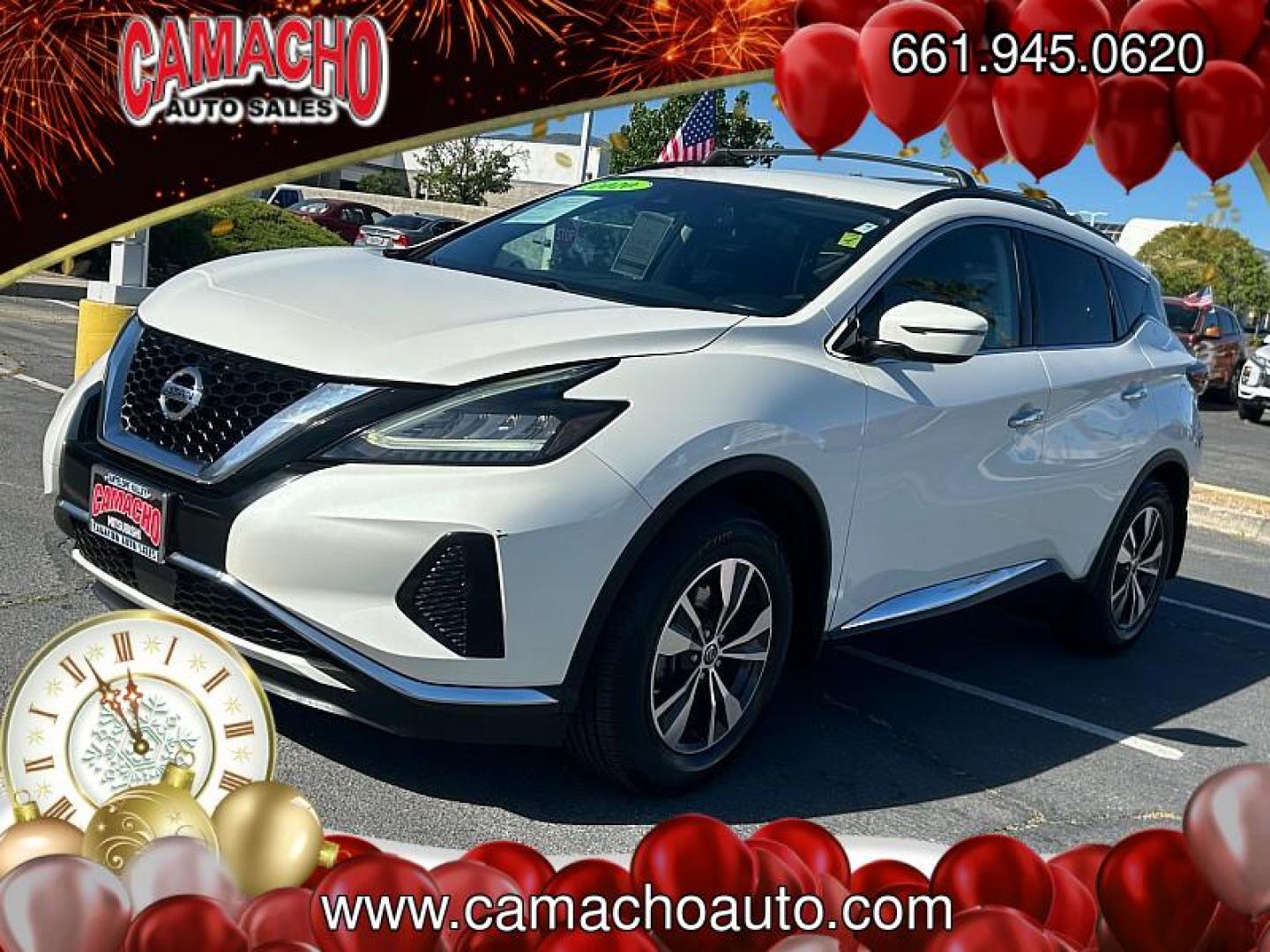 2020 WHITE Nissan Murano (5N1AZ2BJ1LN) with an V6 3.5 Liter engine, Automatic Xtronic CVT transmission, located at 412 Auto Vista Drive, Palmdale, CA, 93551, (661) 945-0620, 34.592636, -118.136681 - Photo#3