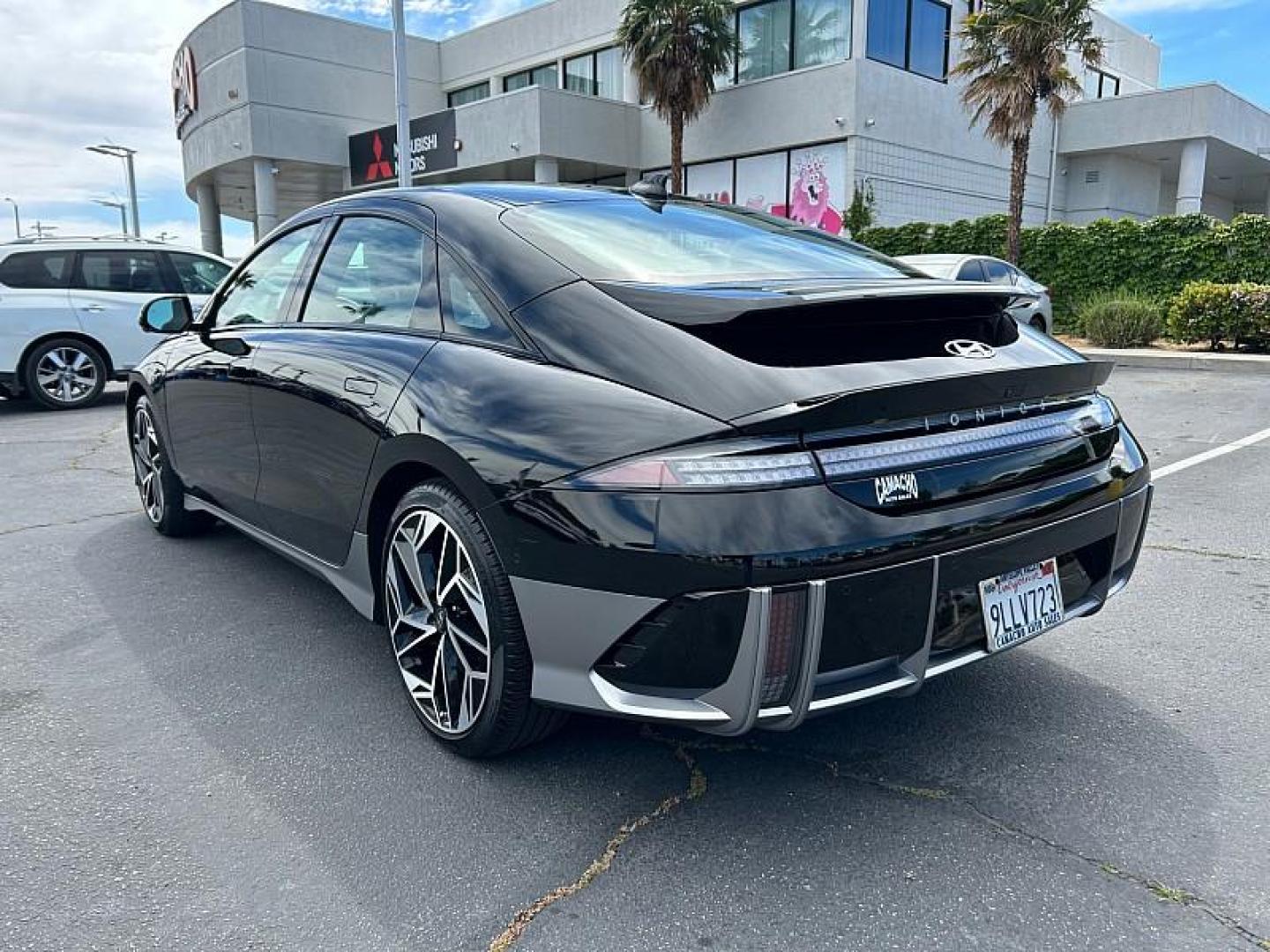 2024 BLACK Hyundai IONIQ 6 (KMHM54AA0RA) with an 225HP Electric Motor engine, Single-speed Reduction Gear transmission, located at 412 Auto Vista Drive, Palmdale, CA, 93551, (661) 945-0620, 34.592636, -118.136681 - Photo#4