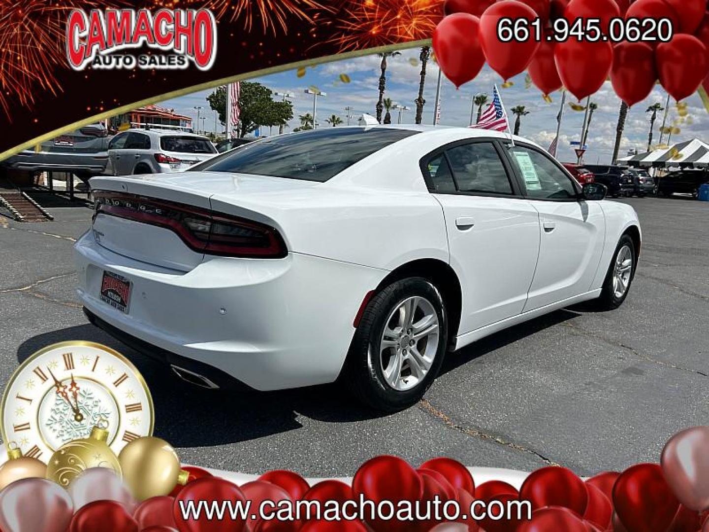 2023 WHITE Dodge Charger (2C3CDXBG1PH) with an V6 3.6 Liter engine, Automatic 8-Spd w/AutoStick transmission, located at 412 Auto Vista Drive, Palmdale, CA, 93551, (661) 945-0620, 34.592636, -118.136681 - Photo#6