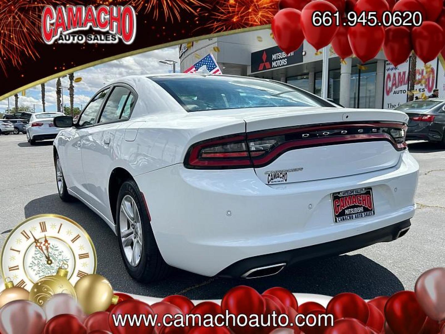 2023 WHITE Dodge Charger (2C3CDXBG1PH) with an V6 3.6 Liter engine, Automatic 8-Spd w/AutoStick transmission, located at 412 Auto Vista Drive, Palmdale, CA, 93551, (661) 945-0620, 34.592636, -118.136681 - Photo#4