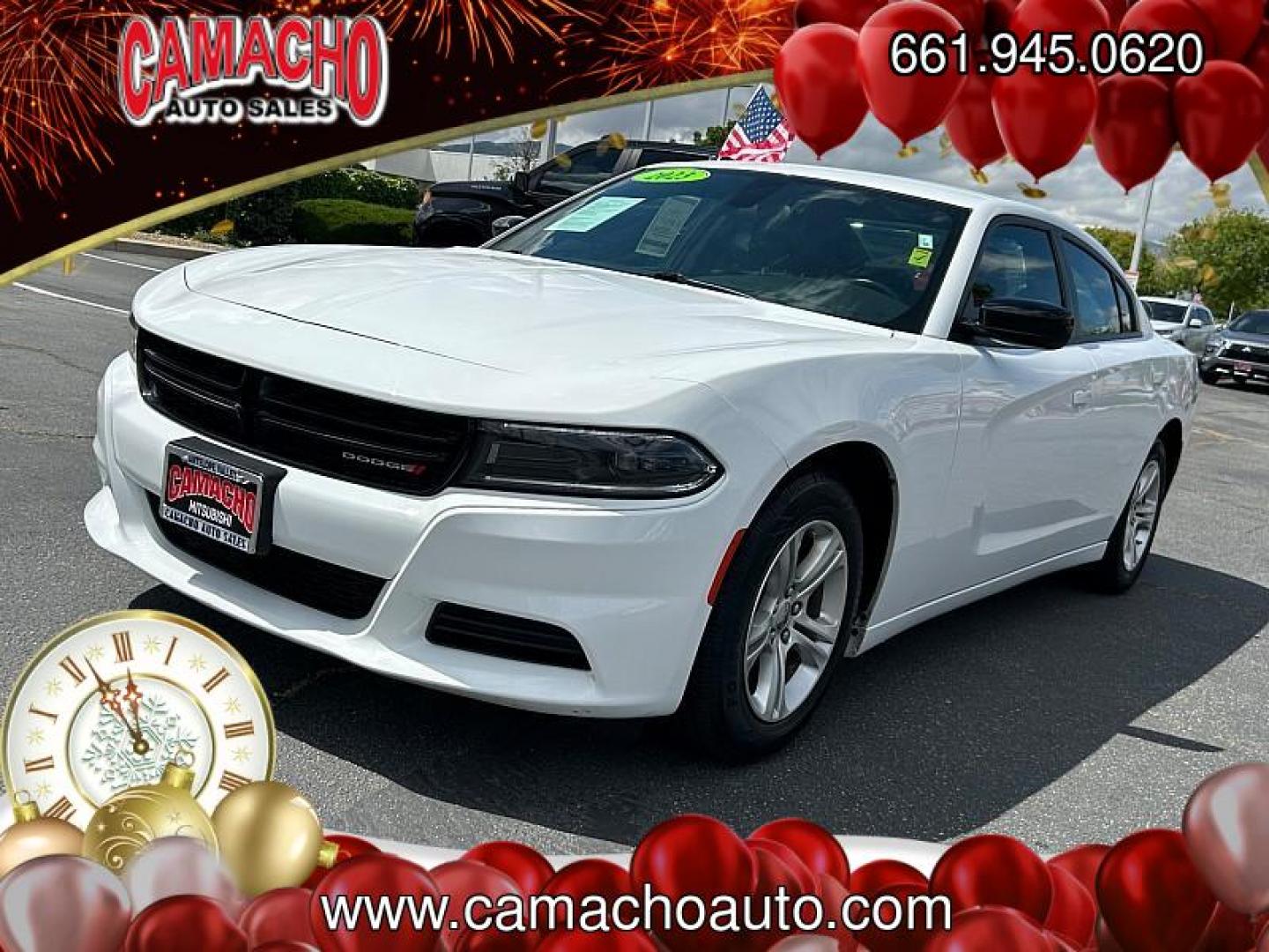 2023 WHITE Dodge Charger (2C3CDXBG1PH) with an V6 3.6 Liter engine, Automatic 8-Spd w/AutoStick transmission, located at 412 Auto Vista Drive, Palmdale, CA, 93551, (661) 945-0620, 34.592636, -118.136681 - Photo#2