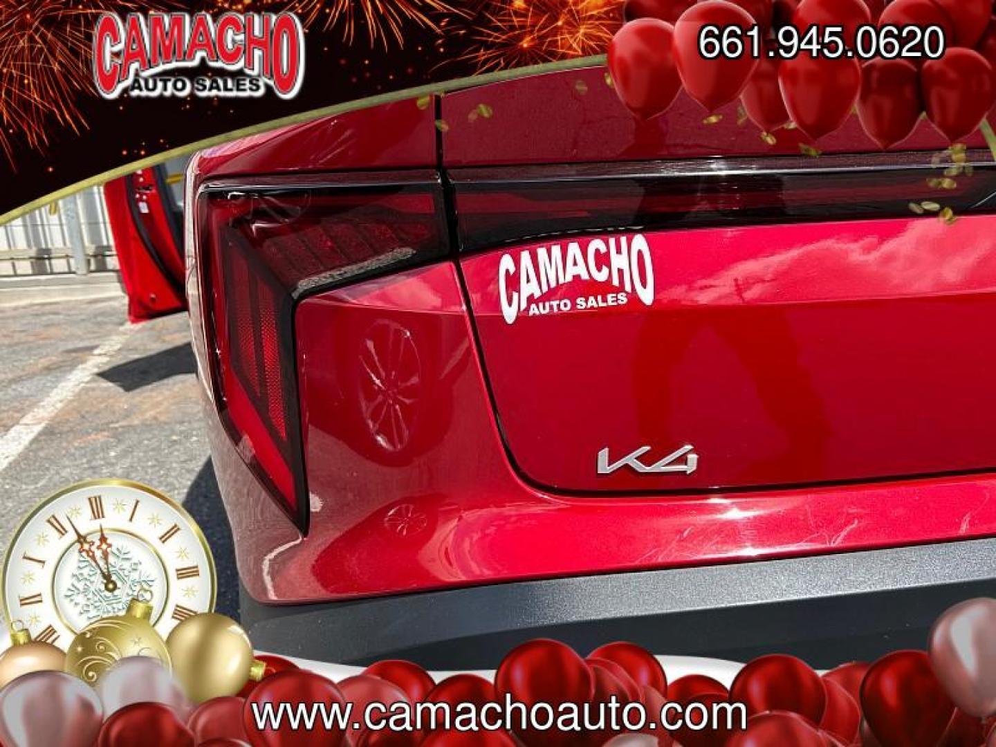 2025 RED Kia K4 (3KPFT4DE3SE) with an 4-Cyl 2.0 Liter engine, Automatic IVT transmission, located at 412 Auto Vista Drive, Palmdale, CA, 93551, (661) 945-0620, 34.592636, -118.136681 - Photo#3
