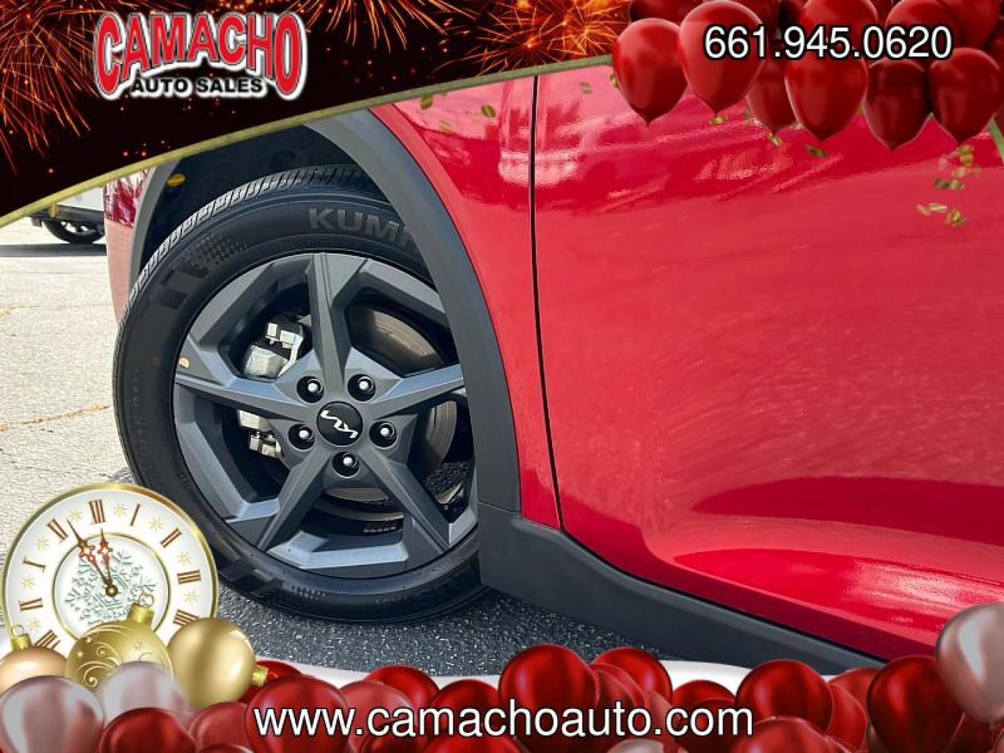 2025 RED Kia K4 (3KPFT4DE3SE) with an 4-Cyl 2.0 Liter engine, Automatic IVT transmission, located at 412 Auto Vista Drive, Palmdale, CA, 93551, (661) 945-0620, 34.592636, -118.136681 - Photo#8