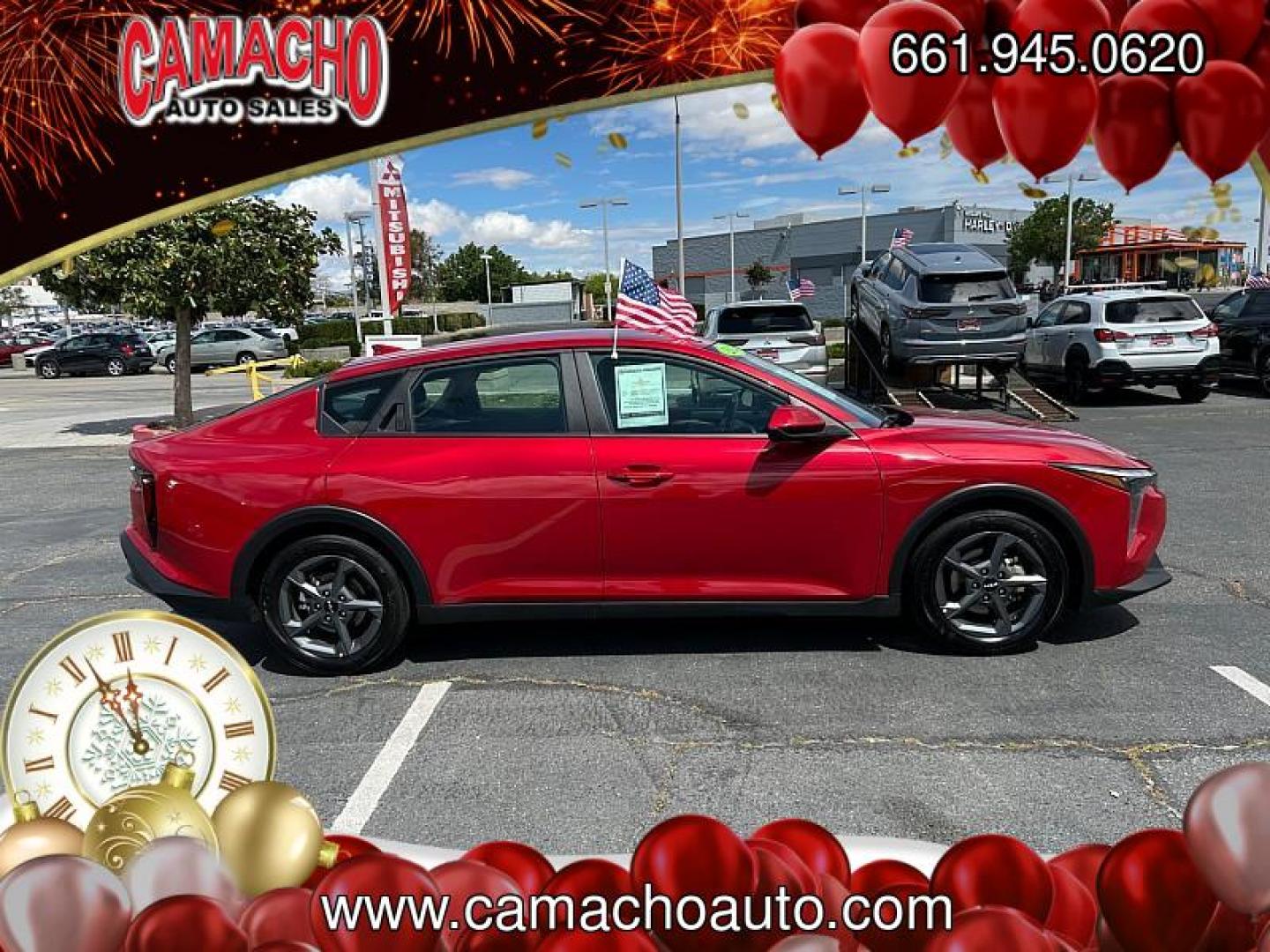2025 RED Kia K4 (3KPFT4DE3SE) with an 4-Cyl 2.0 Liter engine, Automatic IVT transmission, located at 412 Auto Vista Drive, Palmdale, CA, 93551, (661) 945-0620, 34.592636, -118.136681 - Photo#30