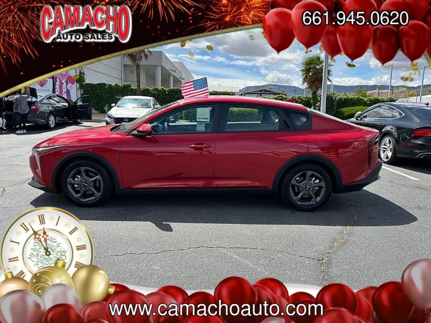 2025 RED Kia K4 (3KPFT4DE3SE) with an 4-Cyl 2.0 Liter engine, Automatic IVT transmission, located at 412 Auto Vista Drive, Palmdale, CA, 93551, (661) 945-0620, 34.592636, -118.136681 - Photo#36