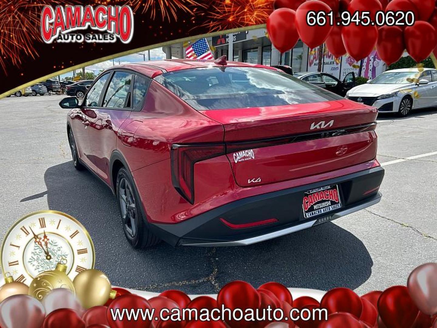 2025 RED Kia K4 (3KPFT4DE3SE) with an 4-Cyl 2.0 Liter engine, Automatic IVT transmission, located at 412 Auto Vista Drive, Palmdale, CA, 93551, (661) 945-0620, 34.592636, -118.136681 - Photo#39