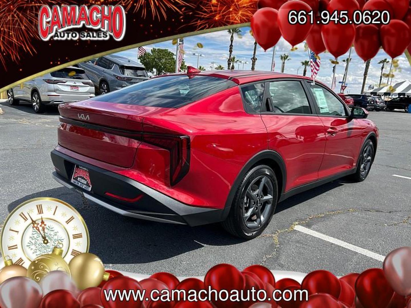 2025 RED Kia K4 (3KPFT4DE3SE) with an 4-Cyl 2.0 Liter engine, Automatic IVT transmission, located at 412 Auto Vista Drive, Palmdale, CA, 93551, (661) 945-0620, 34.592636, -118.136681 - Photo#45