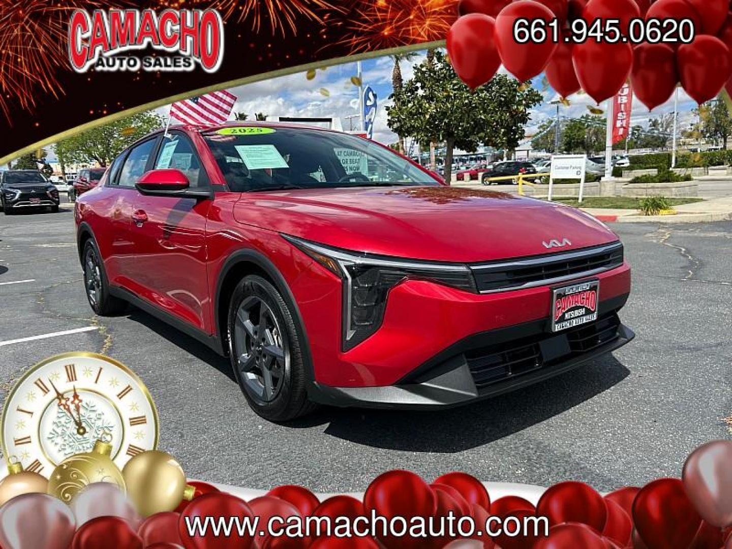 2025 RED Kia K4 (3KPFT4DE3SE) with an 4-Cyl 2.0 Liter engine, Automatic IVT transmission, located at 412 Auto Vista Drive, Palmdale, CA, 93551, (661) 945-0620, 34.592636, -118.136681 - Photo#51